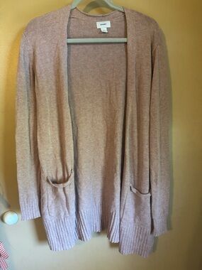 Old Navy Blush Open-Front Cardigan Sweater